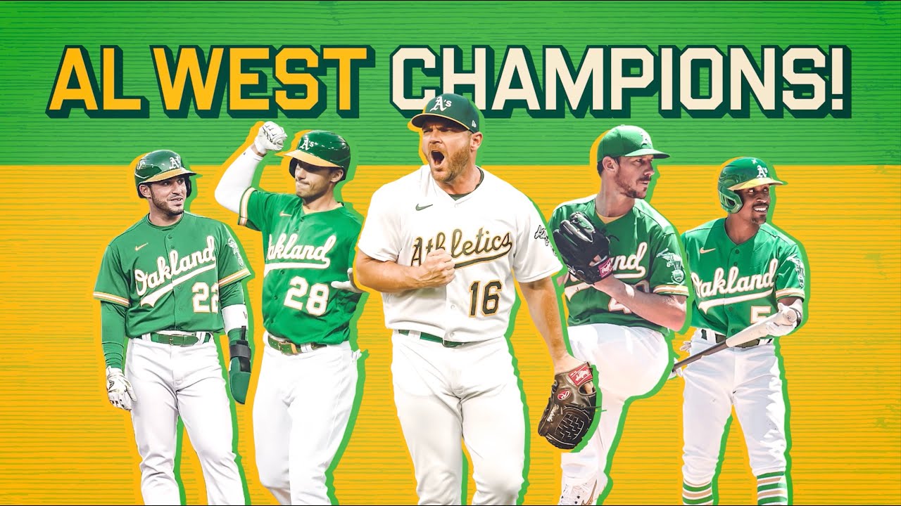 Oakland Athletics 2020 American League West Champions 