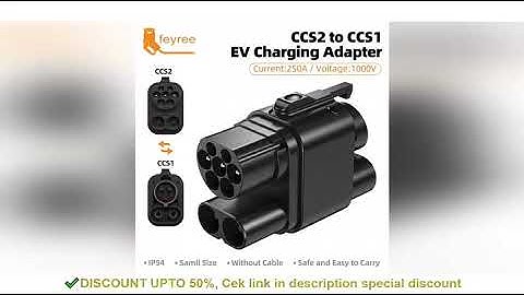 feyree CCS2 to CCS1 Adapter DC Fast EV Charging Adapter From CCS2 to CCS1 EV Charger CCS2 to CCS1 fo