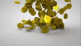 Cinema 4D: Mario Coins falling Animation (Free coin model!)