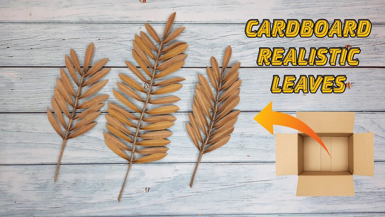 How Make Cardboard Paper Leaves,DIY Home Decor Ideas , Paper Leaves , Arts  & Crafts : r/papercrafting