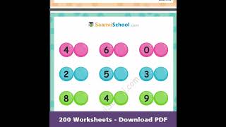 Worksheets PDF Download for Nursery, LKG and UKG