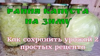 Ранняя капуста консервированая.