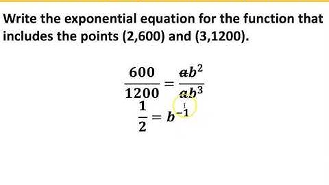 Writing Exponential Functions from two points