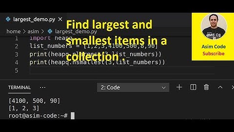 Find largest and smallest items in a collection in Python