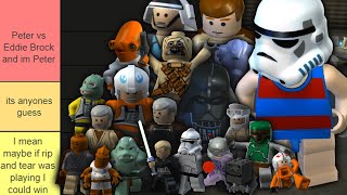 Lego Star Wars Characters I Could Beat In A Fight/Tier List (BRUTALLY HONEST)
