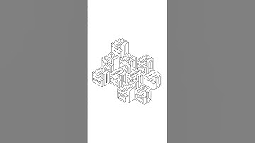 Isometric Slit Boxes | #minimalism #geometry #art #sketch