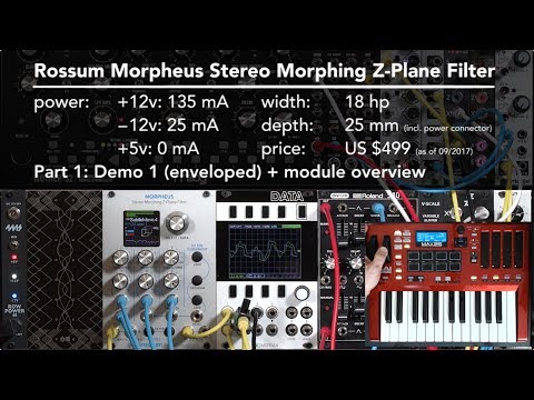 Rossum Morpheus Digital Filter 1/4: Demo 1 (enveloped) + Overview (Eurorack Expansion)