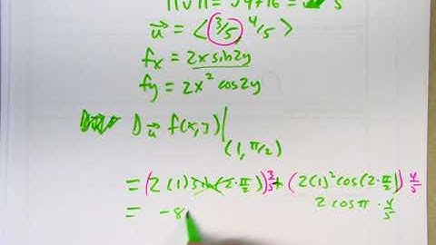 13.6 Directional Derivatives and Gradients (part 2)