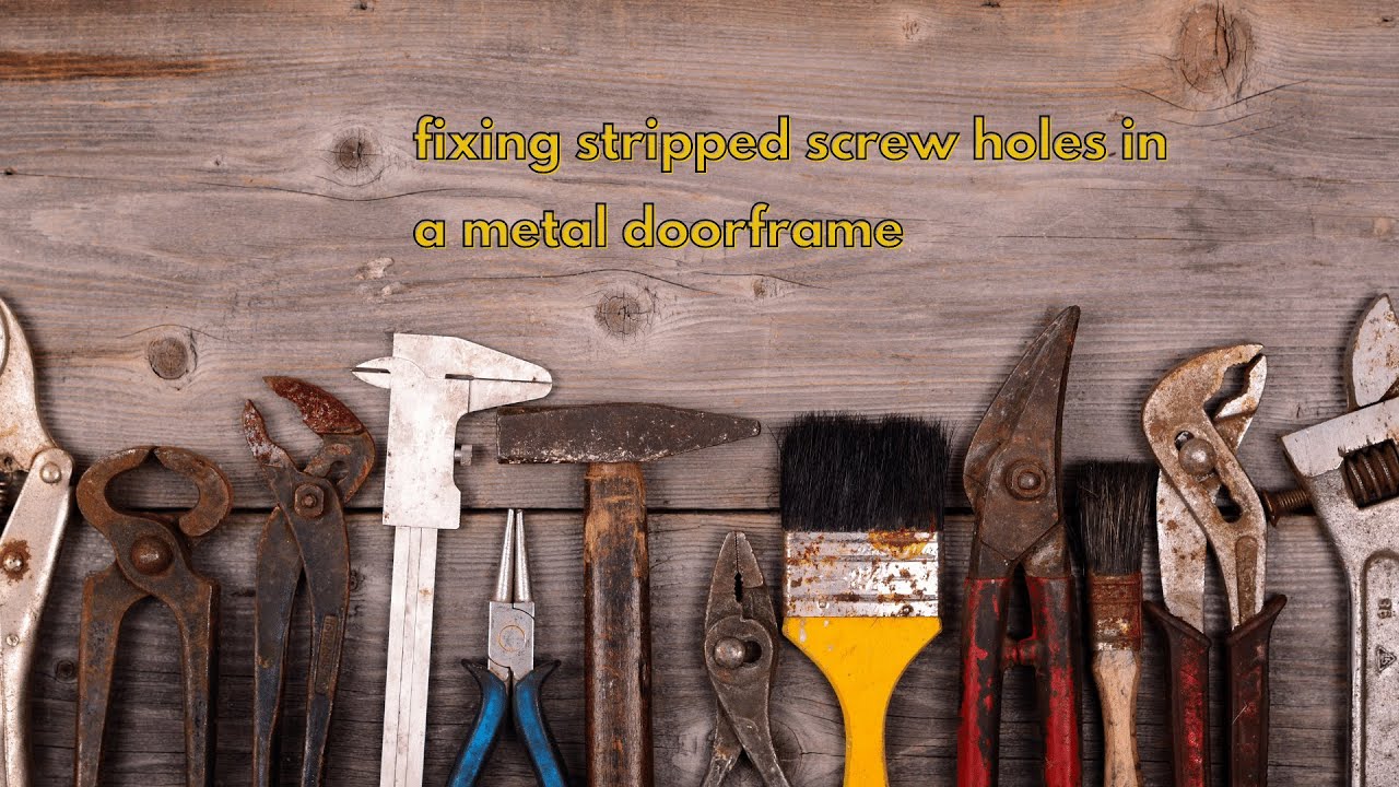 Fixing stripped screw holes in metal doorframe QUICK AND EASY! YouTube