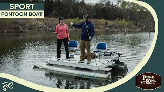 The Pond King Sport Pontoon Boat  Pond Hopping Fishing Boat for Two