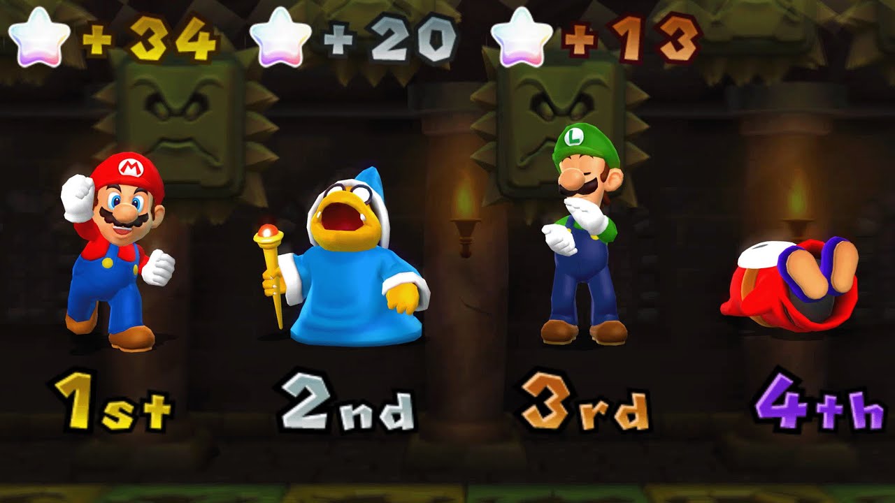 Mario Party 9 - Mario vs Luigi vs Shy Guy vs Magikoopa - Bob-omb Factory