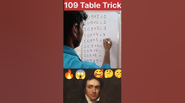 109th Table Trick 🔥l #shorts #number #shortvideos #magictricksshorts #youpadhai