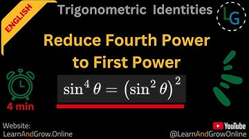 Expressing and reducing Sin⁴(x) in Terms of First-Order Trigonometric Functions, Sin^4x, English, 82