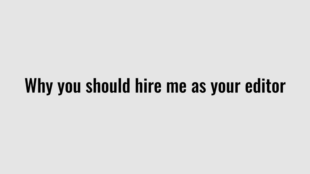 Why I’m the Editor You Need for Your Channel!