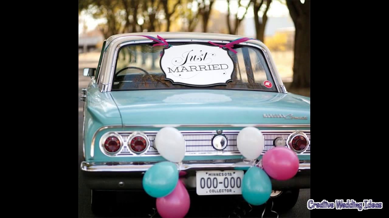 Simple DIY Wedding Car Decor - YouTube