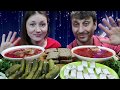 МУКБАНГ ДОМАШНИЙ БОРЩ С САЛОМ | MUKBANG HOMEMADE BORSCHT WITH SALO | #borscht #борщ