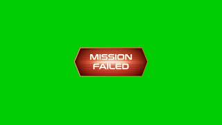 Pvp Animation Of Mission Failed 4Gsb26 No Copyright Green Screen Effect 4K