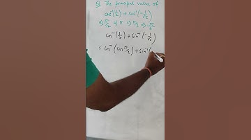 Find the principal values of : cos^-1(1/2) + sin^-1(-1/√2) #inverse_trigonometric_function #cbse