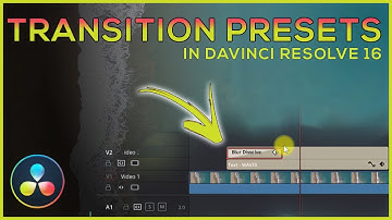 Create Transition Preset in DaVinci Resolve 16