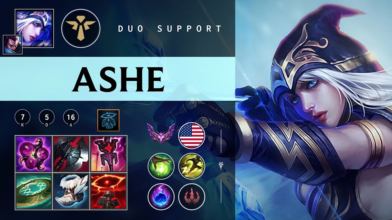 Ashe Support vs Poppy - NA Master Patch 26.05