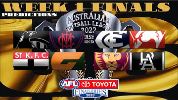 Week 1 AFL Finals Predictions 2023