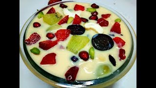 Fruit Custard Recipe || fruit Custard Recipe Hindi || How to make Custard