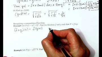 Precalculus, Lecture 13, Part 3, More on Composition of functions