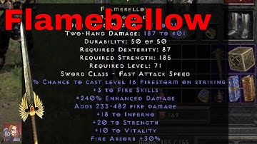 D2R Unique Items - Flamebellow (Balrog Blade)