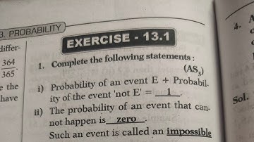10th class Maths 13. Probability, EXERCISE-13.1 guide answers full video