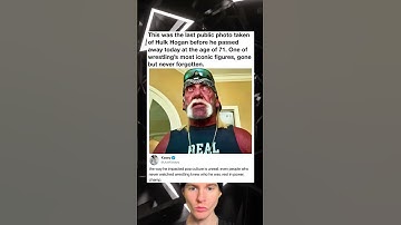 This was the last public photo taken of Hulk Hogan before he passed away today at the age