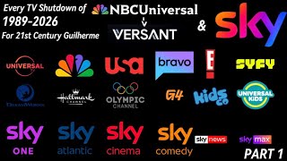 Every TV Shutdown of NBCUniversal (Versant) and Sky Group: Part 1 #nbcuniversal #sky #tv #shutdown 
