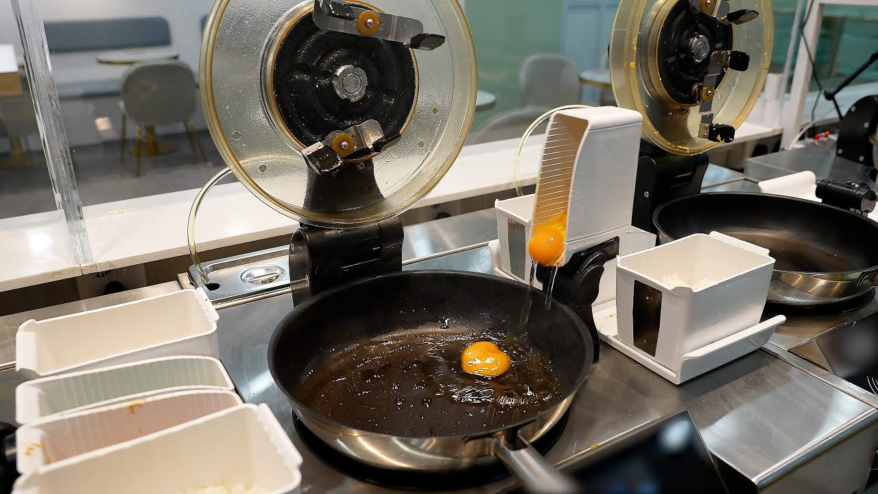 Self Cooking Egg Fried Rice Machine - YouTube