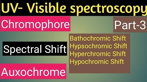 UV VISIBLE SPECTROSCOPY (PART-3) I CHROMOPHORES I AUXOCHROMES I SPECTRAL SHIFTS I B Pharm 7th sem