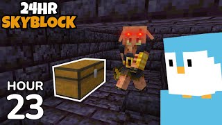 24 Hour Skyblock: Episode 23 - Stealing Piglin Treasure