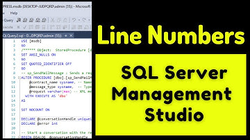 #ytshorts #ssms #sql #linenumbers #error #code  Enable Line Numbers in SQL Server Management Studio.