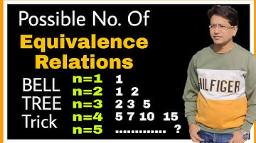Equivalence Relations class 12 maths | Possible Number of Equivalence Relations | Bell Tree