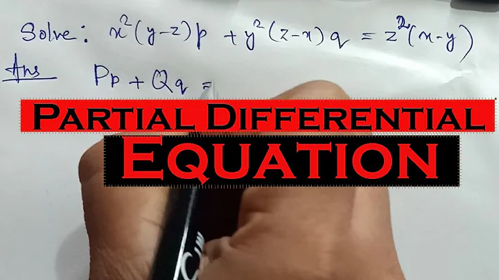 Solution of P .D.E  x^2(y-z)p+y^2(z-x)q = z^2(x-y)  #partialdifferentialequation #maths