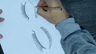 كيفية الرسم بالقلم الرصاص - رسم سهل - ما لا تعرفه عن الرسم من قبل - رسم عين مغلقة