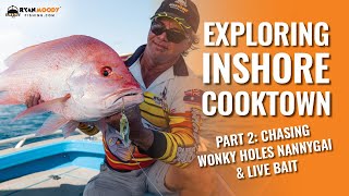 Fishing Inshore Cooktown chasing Wonky Holes Nannygai and Live Bait