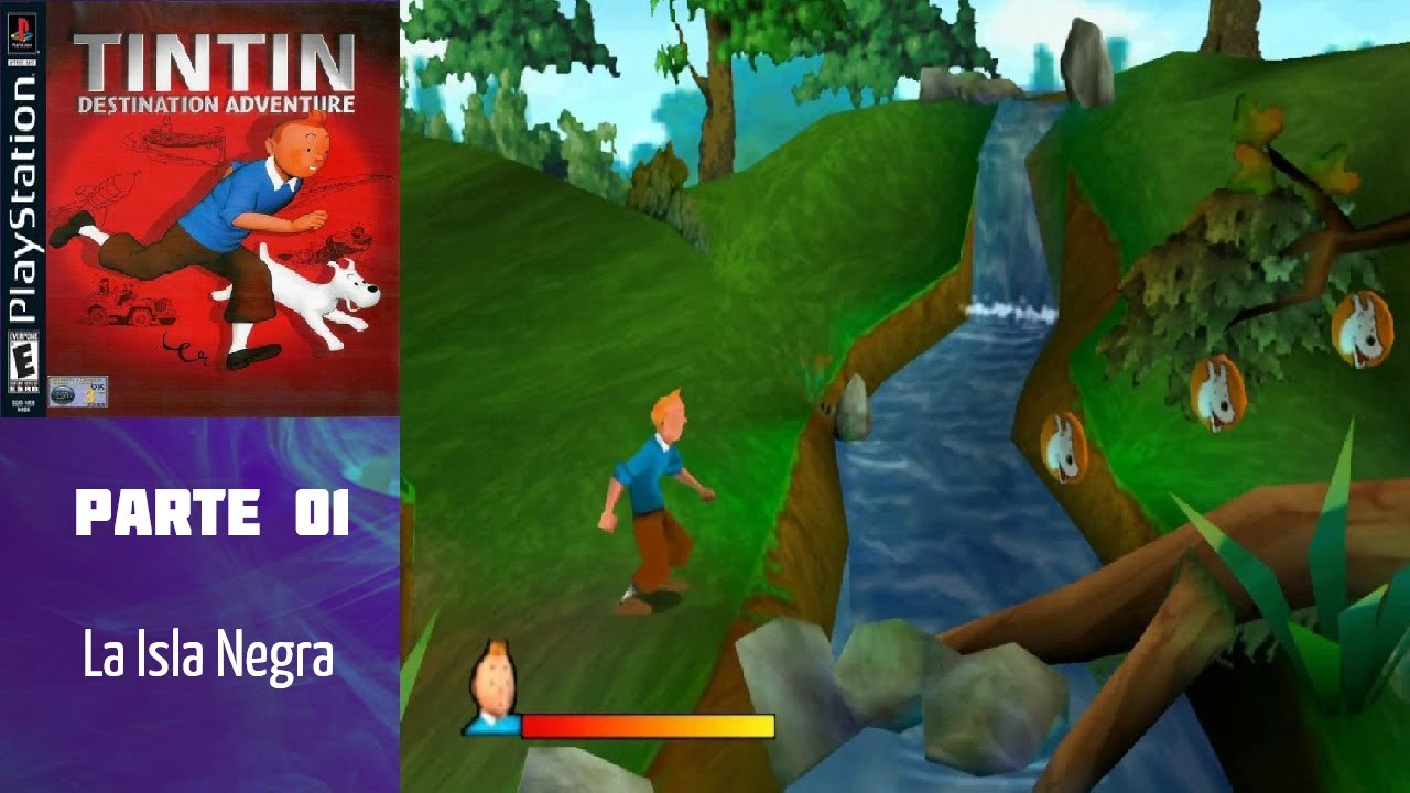 riesgo triunfante Moral Tintin: Destination Adventure (Ps1) (Español) (100%) - Nivel 01: La Isla  Negra - YouTube