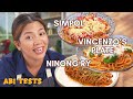 Abi tries the best spaghetti recipes ninong ry chef tatung vincenzos plate