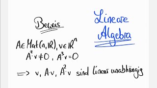 Vektoren sind linear unabhängig - Beweis | Lineare Algebra (Übung, Definition)