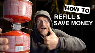 REFILL Camping Gas and SAVE MONEY with CHEAP ADAPTER | How to Refill Gas Canisters