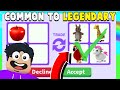 How to Trade COMMON to LEGENDARY in 8 MINUTES in Adopt Me!