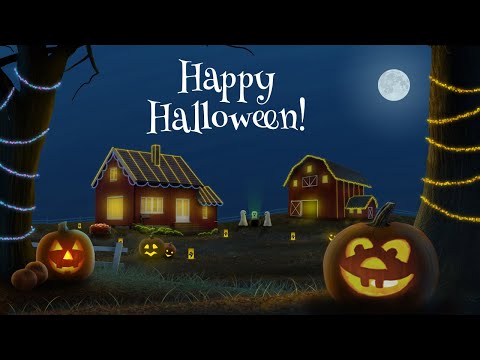 Happy Halloween wishes with some Halloween magic. Cute little ghost lighting up your home...