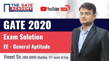 *LIVE General Aptitude GATE 2020 Solutions with Answer Key – Electrical Engineering (EE)