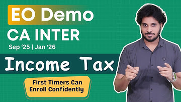 Depreciation u/s 32 | P3A Income Tax | Demo | CA Inter | CMA Inter  | May 2025 | June 2025 onwards