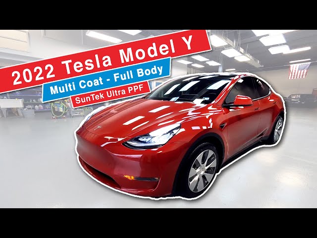 Lackpinsel rot Red Multi-Coat für Tesla Model Y, Farbcode: PPMR