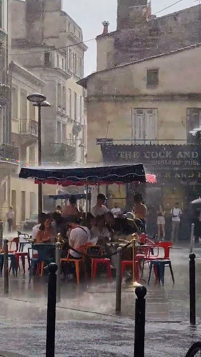 sudden rain shower