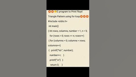 C Program to Print Pascal Triangle 🍎🍁🌹🌷🌼